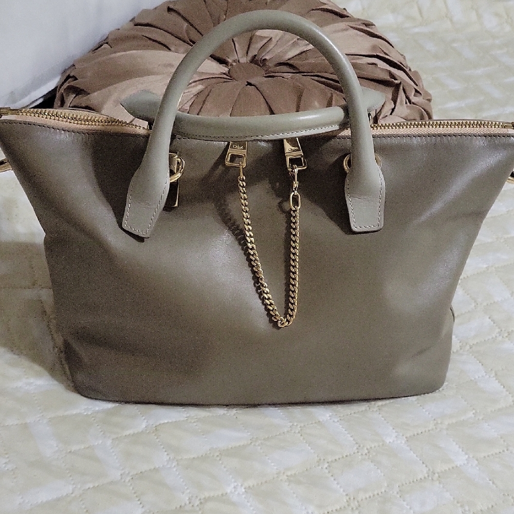 Chloe Multi Colored Leather Satchel Design Handbag